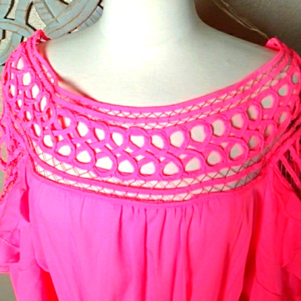 Si Style👗 | Womans | Pink 3/4 Sleeve Dress/ Size Large - Picture 6 of 14